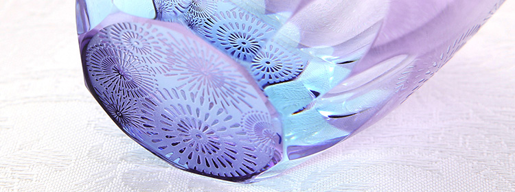 GLASS-LAB グラス・ラボ 江戸切子 砂切子 S-103-003 花火