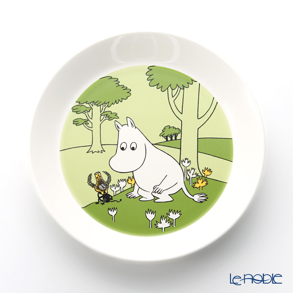 アラビア(ARABIA) ムーミン コレクション プレート(ムーミン) グラスグリーン 19cm