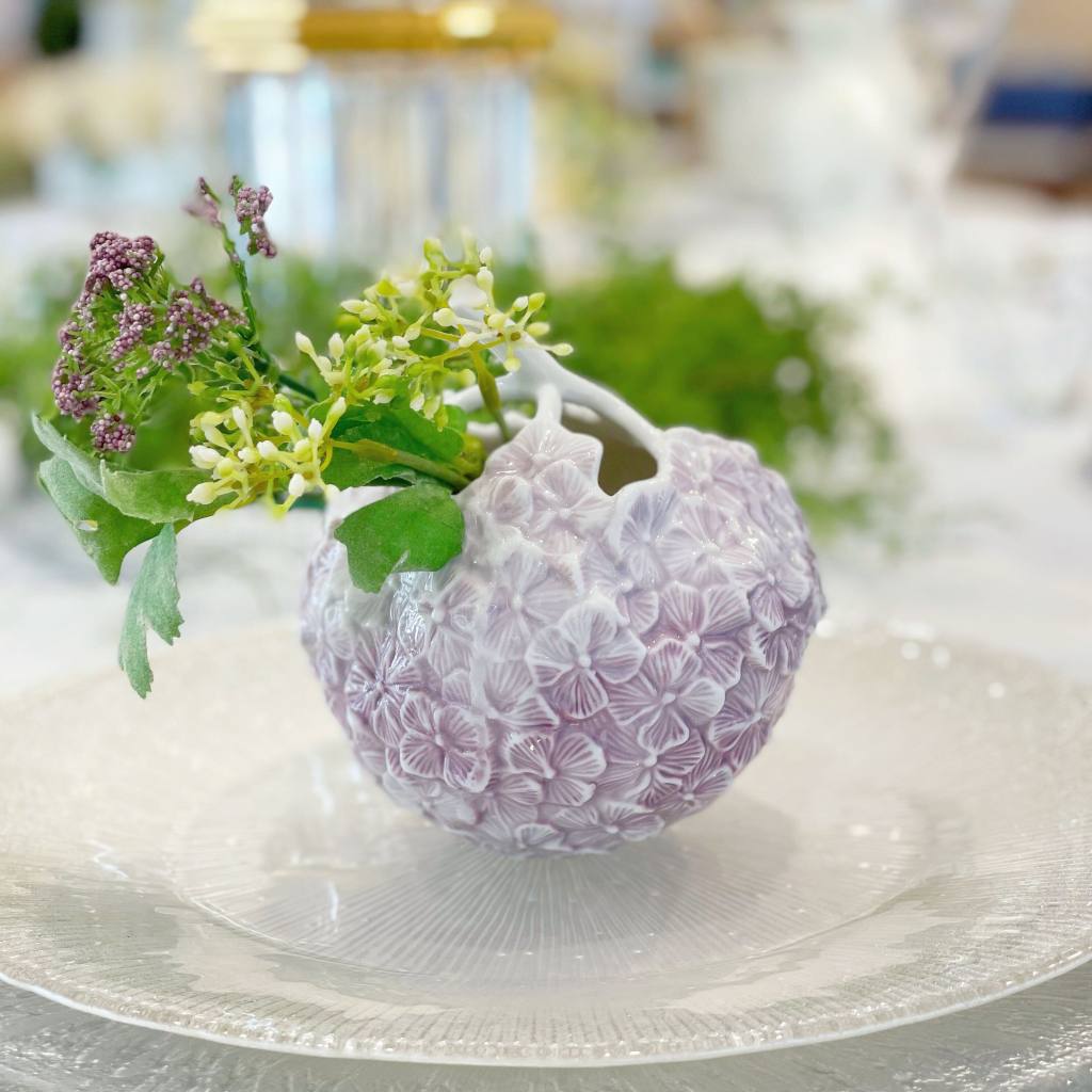 ロイヤルコペンハーゲン ハイドランジア 紫陽花 ベース 花瓶 ホワイト 