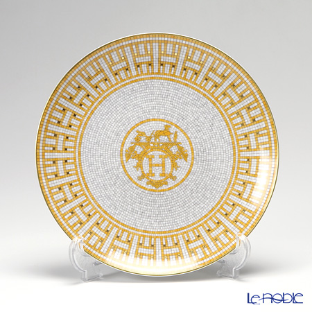 Hermes 'Mosaique au 24' Gold 026007P Dessert Plate 21cm