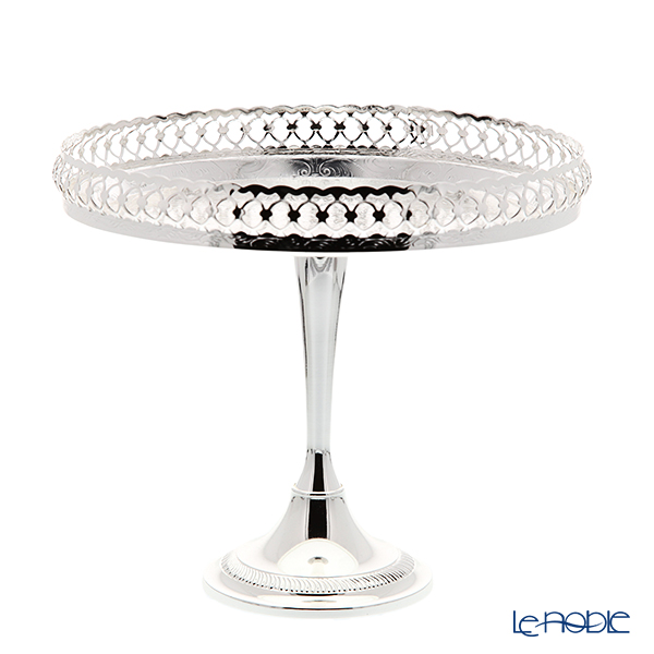 Queen Anne / Silver Plated '0/8239/A' Gallery Footed Cake Stand 23.5xH20cm