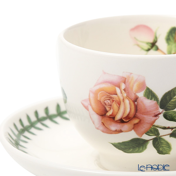 Portmerion 'Botanic Garden - Roses / Warm Wishes' Tea Cup & Saucer 200ml