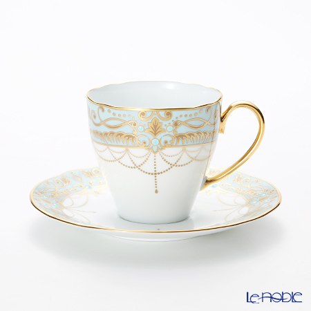 ノリタケ オマージュコレクション コーヒー碗皿（藍白絵唐草文） T2403／H-772
