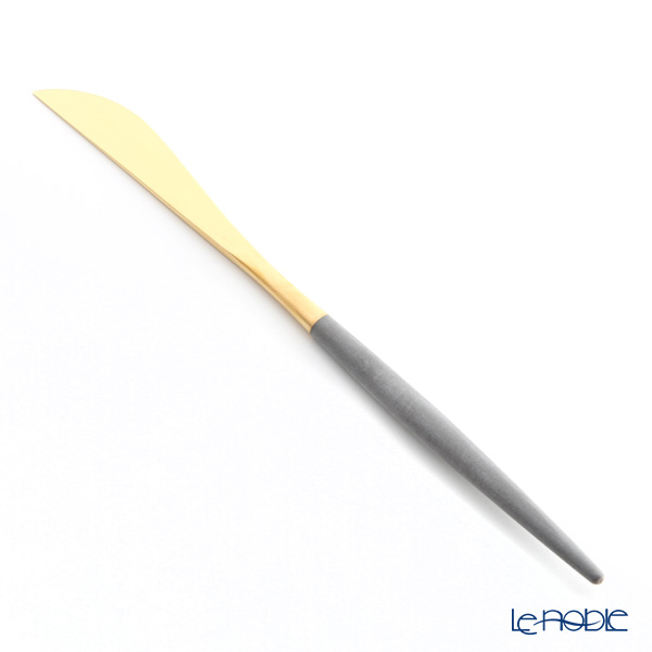Cutipol "GOA / MIO" Grey & Matte brushed Gold Table Knife 20cm
