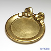 Florentine Wooden Crafts '1020' Gold Round Coaster with Ribbon 10.5cm